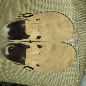 Birkenstock Tan Suede Mules 11 Womens